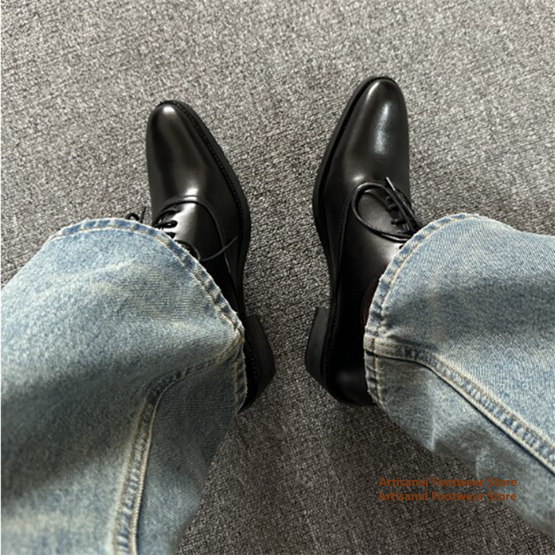 حذاء ديربي رجالي أسود مطرز، مق - مراجعة Leather Shoe Polish وسعره